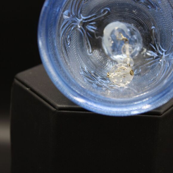 Vintage Indiana Glass Bell Tiara Ice Blue Sandwich Pattern Collectible Colonial - Picture 6 of 7